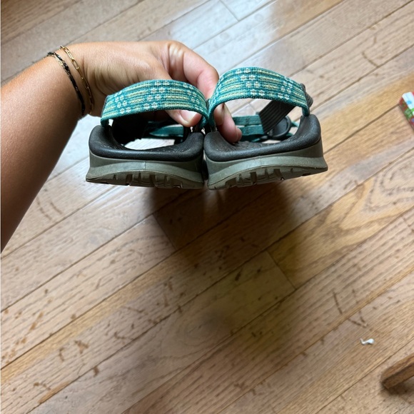 Green and blue double strap Chaco - Picture 4 of 5